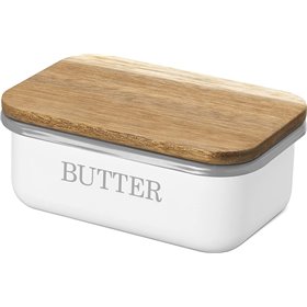 Navaris Βουτυριέρα Μεταλλική σε Λευκό Χρώμα