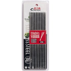 Chopsticks Inox σε Μαύρο Χρώμα 5τμχ
