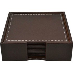 Ankor Σουβέρ από Δερματίνη με Βάση Καφέ 10x10cm 6τμχΚωδικός: 802777 
