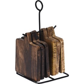 JK Home Decoration Σουβέρ Ξύλινο με Βάση Καφέ 10x10cm 6τμχΚωδικός: 420818  JK Home Decoration Σουβέρ Ξύλινο με Βάση Καφέ 10x10cm 6τμχΚωδικός: 420818