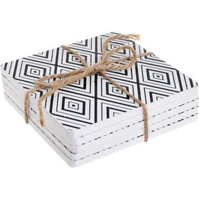 Inart Σουβέρ Ξύλινο Λευκό 10x10cm 6τμχΚωδικός: 3-70-686-0050  Inart Σουβέρ Ξύλινο Λευκό 10x10cm 6τμχΚωδικός: 3-70-686-0050