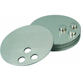 Skamagas Σουβέρ Στρογγυλό Μεταλλικό με Βάση Ασημί 9cm 6τμχΚωδικός: CT-1414  Skamagas Σουβέρ Στρογγυλό Μεταλλικό με Βάση Ασημί 9cm 6τμχΚωδικός: CT-1414