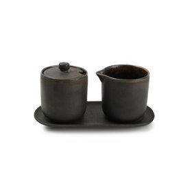 Salt & Pepper Anvil Σετ Γαλατιέρα & Ζαχαριέρα Σερβιρίσματος από Πορσελάνη σε Γκρι Χρώμα Salt & Pepper Anvil Σετ Γαλατιέρα & Ζαχαριέρα Σερβιρίσματος από Πορσελάνη σε Γκρι Χρώμα
