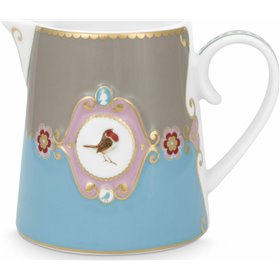 PiP Studio Love Birds Medallion Γαλατιέρα Σερβιρίσματος από Πορσελάνη Blue-Khaki PiP Studio Love Birds Medallion Γαλατιέρα Σερβιρίσματος από Πορσελάνη Blue-Khaki