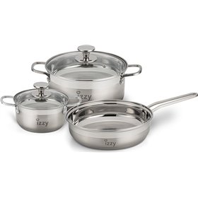 Izzy Σετ Μαγειρικά Σκεύη από Ανοξείδωτο Ατσάλι Ασημί 223478 3τμχ Izzy Σετ Μαγειρικά Σκεύη από Ανοξείδωτο Ατσάλι Ασημί 223478 3τμχ