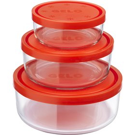 Bormioli Rocco Gelo Δοχείο Φαγητού Γυάλινο Κόκκινο 3τμχΚωδικός: 00.83066  Bormioli Rocco Gelo Δοχείο Φαγητού Γυάλινο Κόκκινο 3τμχΚωδικός: 00.83066