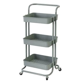 Ankor Τρόλει Κουζίνας Μεταλλικό σε Γκρι Χρώμα 3 Θέσεων 43x36x86cm