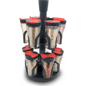 Herzberg Θήκη Μπαχαρικών σε Περιστρεφόμενη Βάση 12τμχ Herzberg Θήκη Μπαχαρικών σε Περιστρεφόμενη Βάση 12τμχ