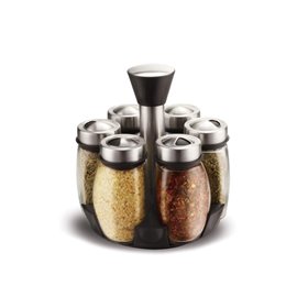 Θήκη Μπαχαρικών σε Περιστρεφόμενη Βάση 6τμχ Θήκη Μπαχαρικών σε Περιστρεφόμενη Βάση 6τμχ