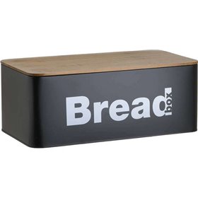 Click 33x18x12cm Ψωμιέρα με Καπάκι από Bamboo σε Μαύρο Χρώμα 33x18x12cm Click 33x18x12cm Ψωμιέρα με Καπάκι από Bamboo σε Μαύρο Χρώμα 33x18x12cm