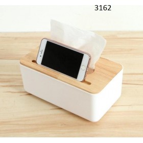 Θήκη για Χαρτομάντηλα Πλαστική σε Λευκό Χρώμα 21.3x13x10cm 3162