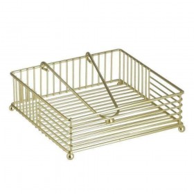 Click Χαρτοπετσετοθήκη Μεταλλική σε Χρυσό Χρώμα 18x18x6cm 6-60-373-0018