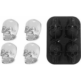 Παγοθήκη Νεκροκεφαλή από Σιλικόνη 4 Θέσεων Μαύρη Παγοθήκη Νεκροκεφαλή από Σιλικόνη 4 Θέσεων Μαύρη