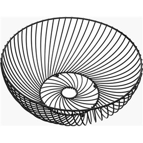 Atmosphera Φρουτιέρα Μεταλλική Μαύρη 30x30x12.5cm