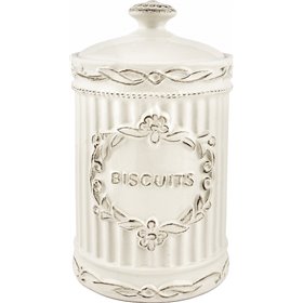 Max Home Μπισκοτιέρα Λευκή Κεραμική 18x18x19cm Max Home Μπισκοτιέρα Λευκή Κεραμική 18x18x19cm