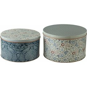 Laura Ashley Μπισκοτιέρα Πολύχρωμη Μεταλλική 2τμχ