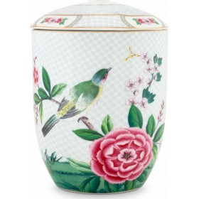 PiP Studio Blushing Birds Μπισκοτιέρα Λευκή από Πορσελάνη 12x12x15cm PiP Studio Blushing Birds Μπισκοτιέρα Λευκή από Πορσελάνη 12x12x15cm