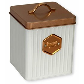 Viosarp Νο32762 Μπισκοτιέρα Λευκή Μεταλλική 15x15x19cm Viosarp Νο32762 Μπισκοτιέρα Λευκή Μεταλλική 15x15x19cm
