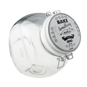 Μπισκοτιέρα Διάφανη Γυάλινη 12x22x19cm