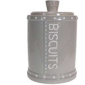 Max Home Μπισκοτιέρα Γκρι Κεραμική 15.5x15.5x23cm Max Home Μπισκοτιέρα Γκρι Κεραμική 15.5x15.5x23cm