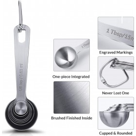 Δοσομετρητής από Ανοξείδωτο Ατσάλι 6τμχ Δοσομετρητής από Ανοξείδωτο Ατσάλι 6τμχ