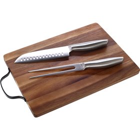 Cryspo Trio Σετ Επιφάνεια Κοπής Ξύλινη με Μαχαίρι & Πιρούνα 36x25.5cm 3τμχ Cryspo Trio Σετ Επιφάνεια Κοπής Ξύλινη με Μαχαίρι & Πιρούνα 36x25.5cm 3τμχ