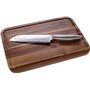 Cryspo Trio Σετ Επιφάνεια Κοπής Ξύλινη με Μαχαίρι Santoku 35x24cm 2τμχ