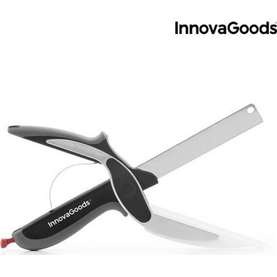 InnovaGoods Ψαλίδι για Κοπή Σαλάτας από Ανοξείδωτο Ατσάλι 25cm Μαύρο