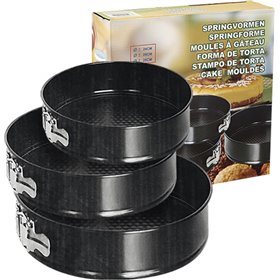 HOMie Φόρμα Ζαχαροπλαστικής για Κέικ Στρογγυλή από Αλουμίνιο με Αποσπώμενη Βάση 3τμχ HOMie Φόρμα Ζαχαροπλαστικής για Κέικ Στρογγυλή από Αλουμίνιο με Αποσπώμενη Βάση 3τμχ