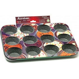 Keystone Φόρμα Ζαχαροπλαστικής για Cupcakes/Muffins από Αλουμίνιο 12 Θέσεων 35x26x3εκ. Keystone Φόρμα Ζαχαροπλαστικής για Cupcakes/Muffins από Αλουμίνιο 12 Θέσεων 35x26x3εκ.