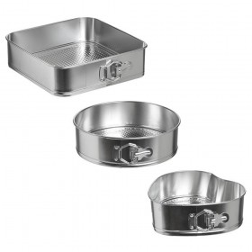 Click Φόρμα Ζαχαροπλαστικής για Κέικ από Αλουμίνιο με Αποσπώμενη Βάση 3τμχ