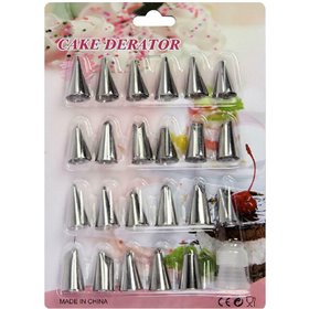 Μύτη για Κορνέ Ζαχαροπλαστικής από Μέταλλο AG406G 23τμχ