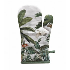 Kentia Kenya Σετ Γάντι &amp Πιάστρα Κουζίνας Υφασμάτινο σε Πράσινο Χρώμα 2τμχ