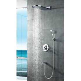 "Karag Zoe Cascada CFT201 Σετ Μίκτης Karag Zoe Cascada CFT201 Σετ Μίκτης, Τηλέφωνο & Κεφαλή Ντουζ Εντοιχισμού Ντουζιέρας 3 Εξόδων Inox Chrome