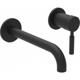 La Torre New Tech 12208-400 Σετ Μίκτης &amp Στόμιο Εντοιχισμού Νιπτήρα 1 Εξόδου Black Matt