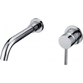 Karag Dalis 911P Σετ Μίκτης &amp Στόμιο Εντοιχισμού Νιπτήρα 1 Εξόδου Inox Chrome