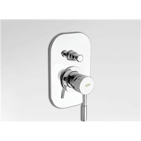 La Torre New Tech 12050R-100 Μίκτης Μπαταρίας Εντοιχισμού Ντουζιέρας 2 Εξόδων Chrome