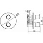 Karag Thermostatic 68008JW3 Μίκτης Μπαταρίας Εντοιχισμού Ντουζιέρας 2 Εξόδων Inox Ασημί