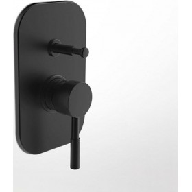 La Torre New Tech 12050R-400 Μίκτης Μπαταρίας Εντοιχισμού Ντουζιέρας 2 Εξόδων Black Matt