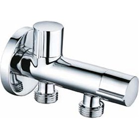 Interflex Double Valve 094145 Επιτοίχιος Διακόπτης Μπιντέ Ασημί Interflex Double Valve 094145 Επιτοίχιος Διακόπτης Μπιντέ Ασημί