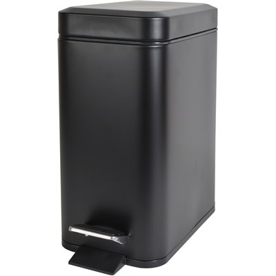 Estia Slim Inox Καλαθάκι Μπάνιου 5lt Black Matt