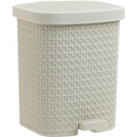 Inart 6-65-220-0011 Πλαστικό Καλαθάκι Μπάνιου 8lt Μπεζ