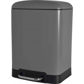 Estia 02-7140 Inox Καλαθάκι Μπάνιου 6lt Grey Matt