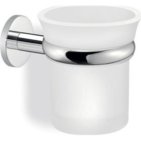 Sanco Twist A3-14301 Ποτηροθήκη Επιτοίχια Γυάλινη Ασημί