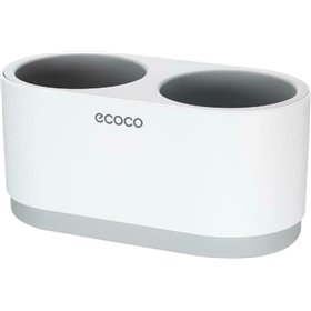 Ecoco E1811 Ποτηροθήκη Επιτοίχια Πλαστική Λευκή