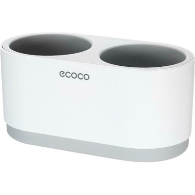 Ecoco E1811 Ποτηροθήκη Επιτοίχια Πλαστική Λευκή