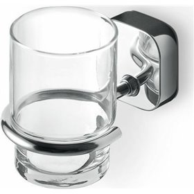 Geesa Thessa 2402 Ποτηροθήκη Επιτοίχια Γυάλινη Ασημί