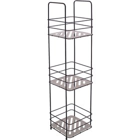 Ankor Ραφιέρα Τριπλή Μεταλλική Μαύρη - Μπεζ 803927