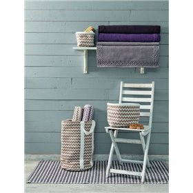 Palamaiki Taylor Καλάθι Απλύτων Υφασμάτινο 30x30x46cm Ασημί