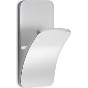 Inofix 2191-7 Άγκιστρο Μπάνιου Μονό με Αυτοκόλλητο ​3x6cm Ασημί